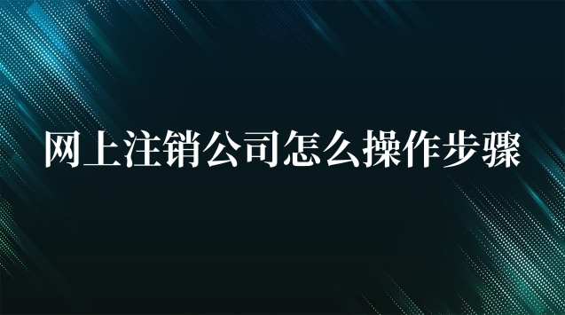 網(wǎng)上怎么注銷公司的步驟(網(wǎng)上公司注銷流程步驟)