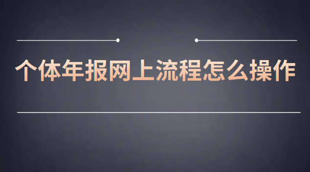 個(gè)體年報(bào)網(wǎng)上流程怎么操作